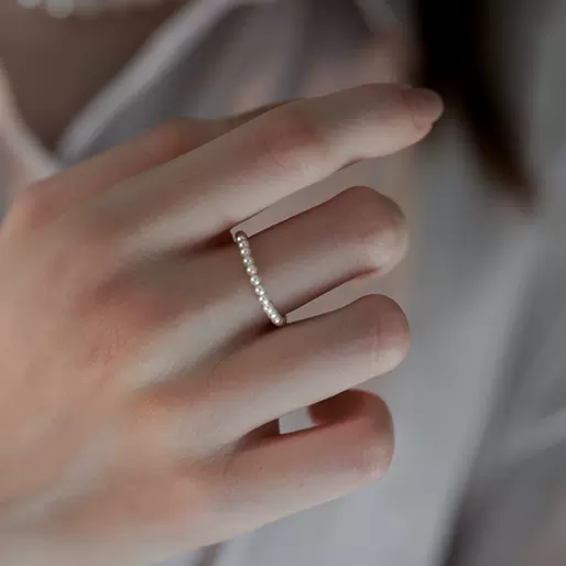925纯银珍珠戒指